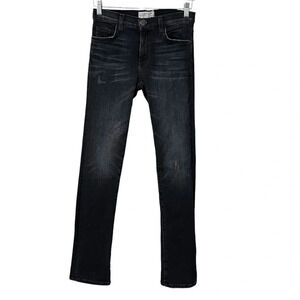 Current/Elliott The Slim Straight Jeans Topanga Black Grey 25 Minimalist Edgy